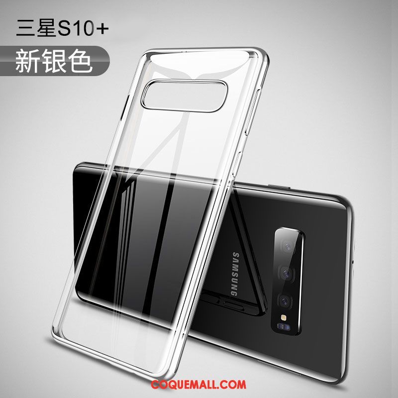 Étui Samsung Galaxy S10+ Incassable Téléphone Portable Luxe, Coque Samsung Galaxy S10+ Transparent Protection