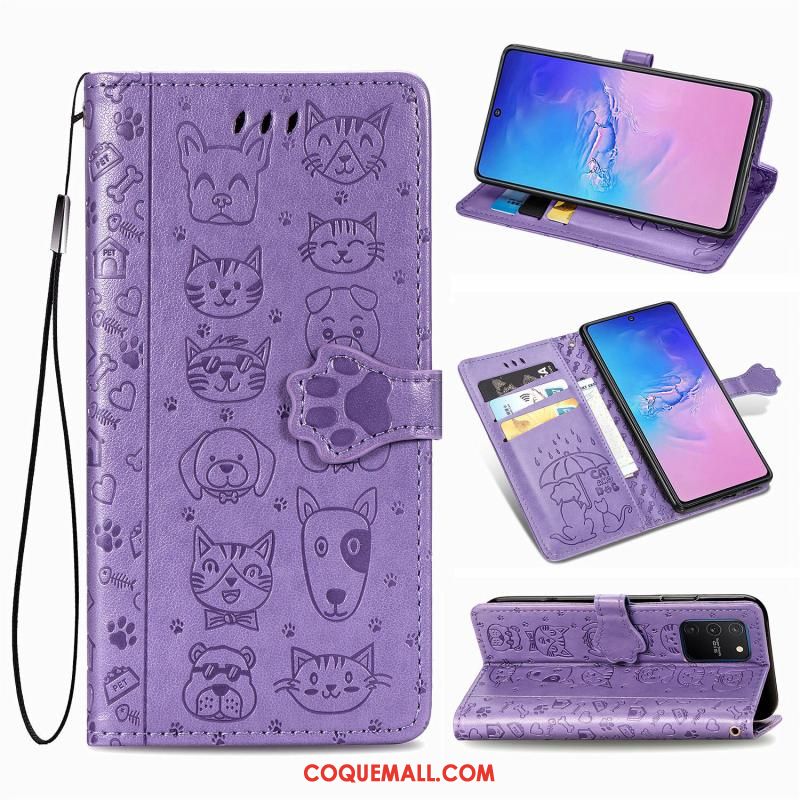 Étui Samsung Galaxy S10 Lite Téléphone Portable Motif Clamshell, Coque Samsung Galaxy S10 Lite Incassable Étoile