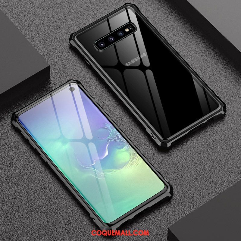 Étui Samsung Galaxy S10+ Marque De Tendance Créatif Protection, Coque Samsung Galaxy S10+ Difficile Verre Trempé