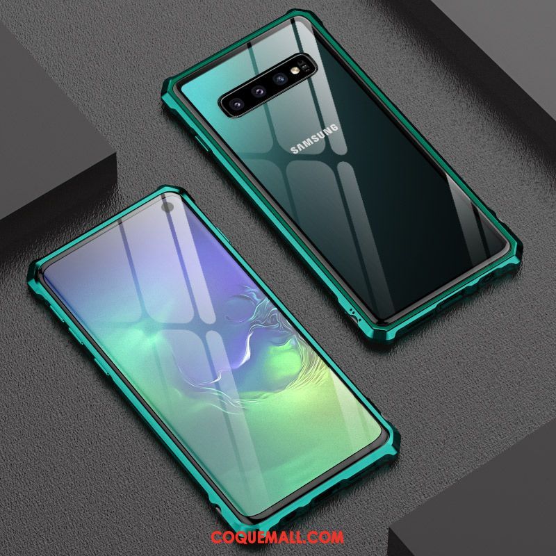 Étui Samsung Galaxy S10+ Marque De Tendance Créatif Protection, Coque Samsung Galaxy S10+ Difficile Verre Trempé