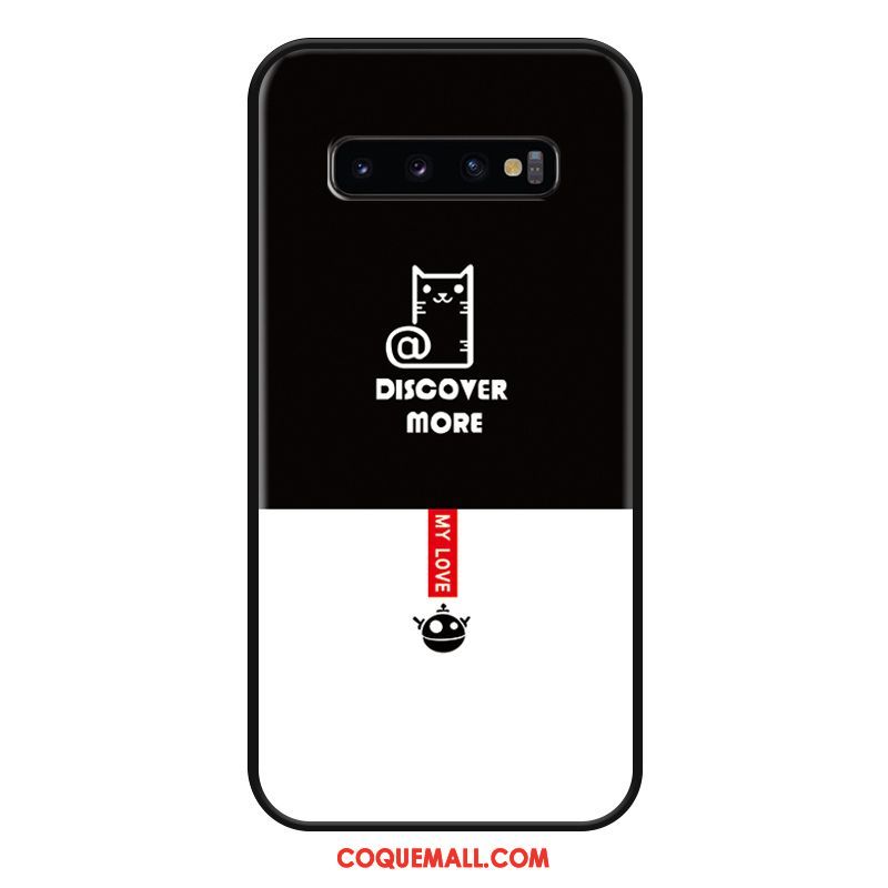 Étui Samsung Galaxy S10+ Marque De Tendance Téléphone Portable Silicone, Coque Samsung Galaxy S10+ Simple Charmant