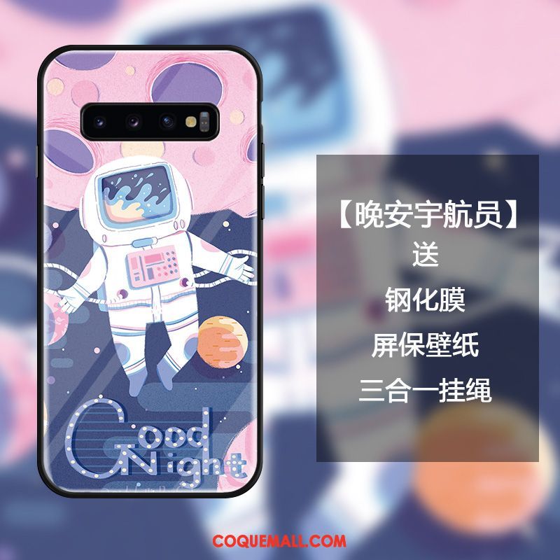 Étui Samsung Galaxy S10+ Marque De Tendance Étoile Protection, Coque Samsung Galaxy S10+ Lettre Ornements Suspendus