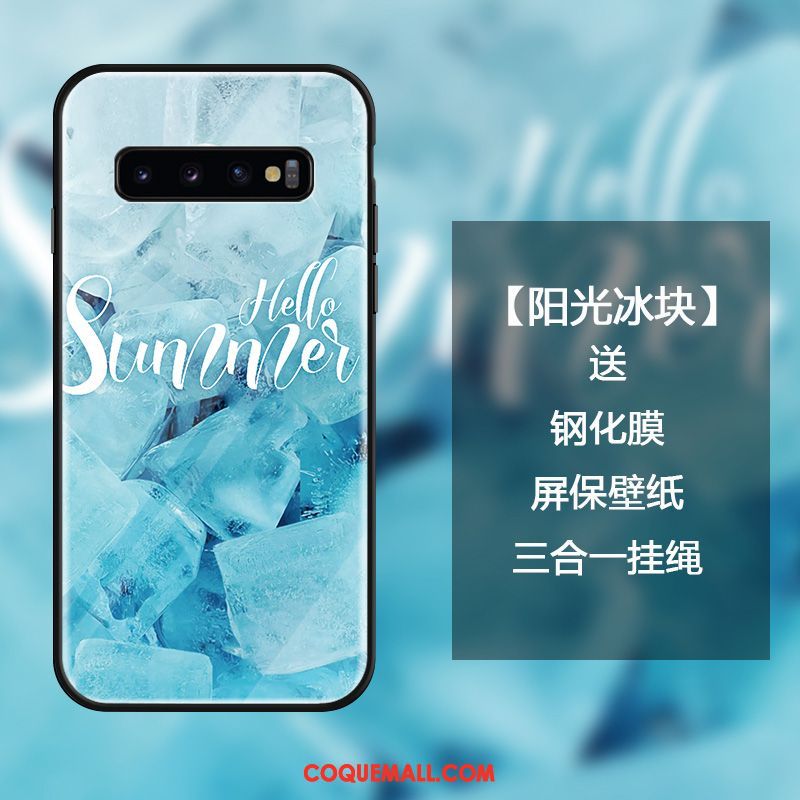 Étui Samsung Galaxy S10+ Marque De Tendance Étoile Protection, Coque Samsung Galaxy S10+ Lettre Ornements Suspendus