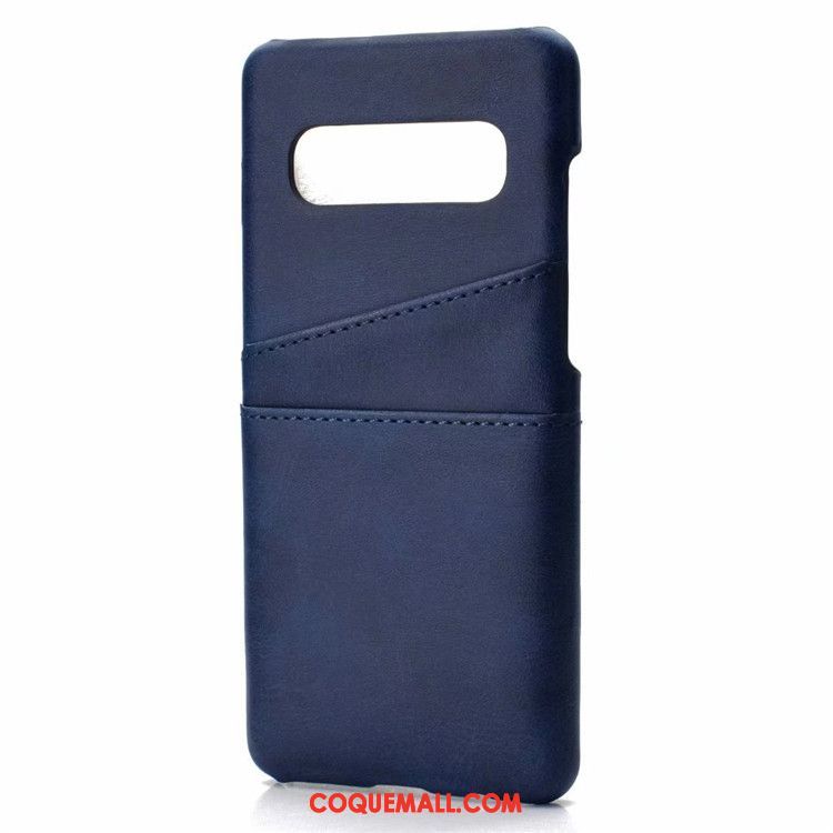 Étui Samsung Galaxy S10 Modèle Fleurie En Cuir Carte, Coque Samsung Galaxy S10 Bleu Petit