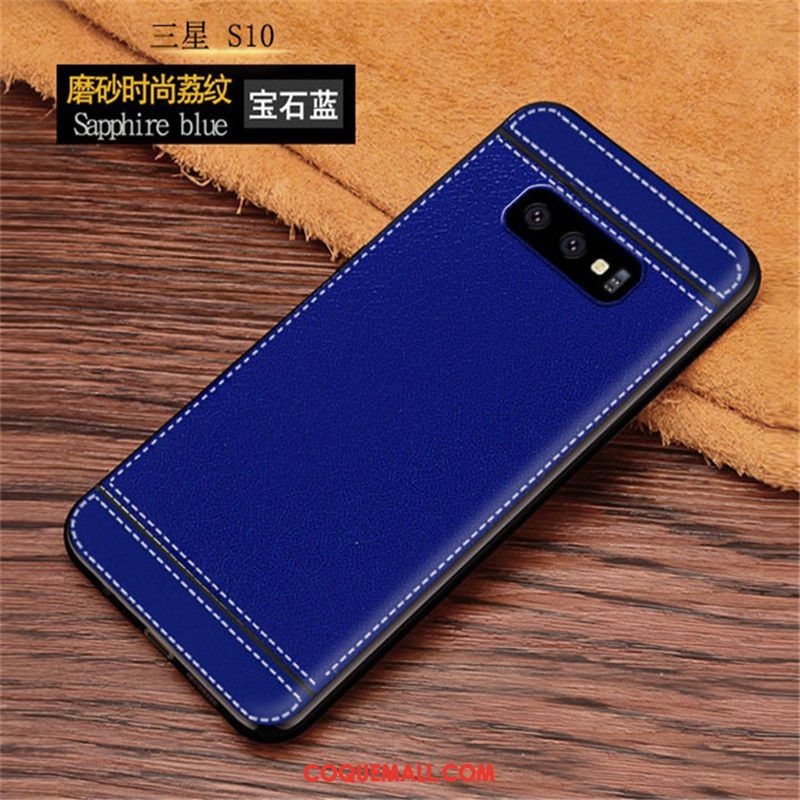 Étui Samsung Galaxy S10 Modèle Fleurie Incassable Protection, Coque Samsung Galaxy S10 Étoile Téléphone Portable Braun