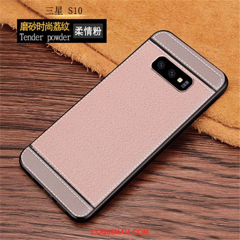 Étui Samsung Galaxy S10 Modèle Fleurie Incassable Protection, Coque Samsung Galaxy S10 Étoile Téléphone Portable Braun