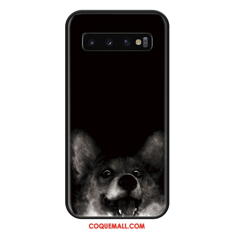 Étui Samsung Galaxy S10 Net Rouge Silicone Mode, Coque Samsung Galaxy S10 Dessin Animé Tout Compris