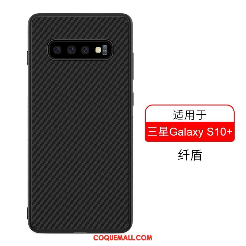 Étui Samsung Galaxy S10+ Or Téléphone Portable Protection, Coque Samsung Galaxy S10+ Difficile Noir