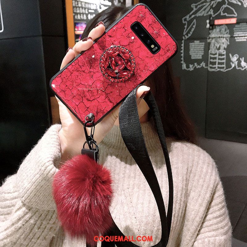 Étui Samsung Galaxy S10 Ornements Suspendus Net Rouge Ultra, Coque Samsung Galaxy S10 Étoile Violet