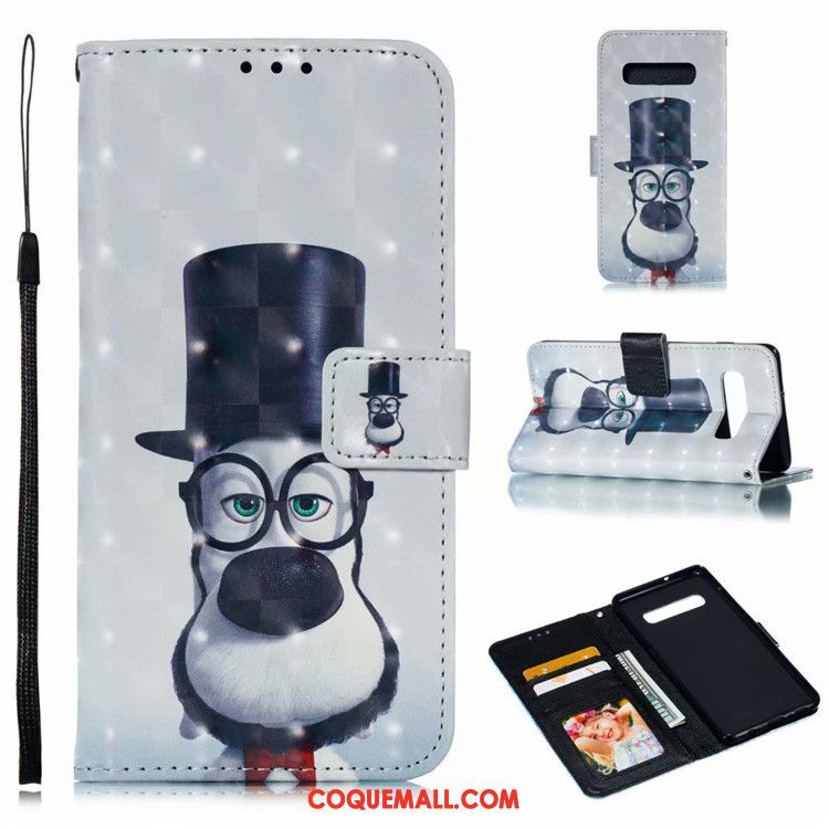 Étui Samsung Galaxy S10 Peinture Téléphone Portable Étoile, Coque Samsung Galaxy S10 Protection En Cuir