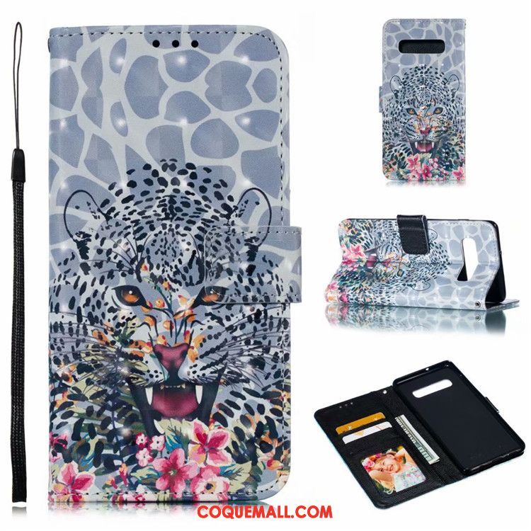 Étui Samsung Galaxy S10 Peinture Téléphone Portable Étoile, Coque Samsung Galaxy S10 Protection En Cuir