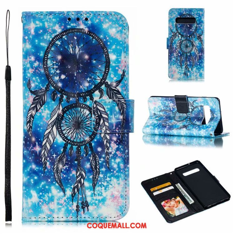 Étui Samsung Galaxy S10 Peinture Téléphone Portable Étoile, Coque Samsung Galaxy S10 Protection En Cuir