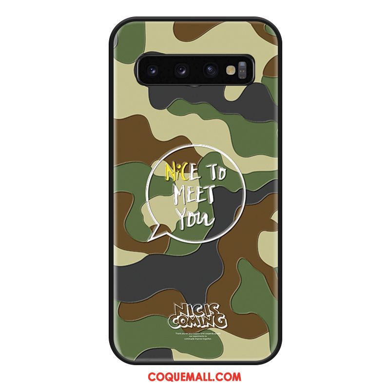 Étui Samsung Galaxy S10 Personnalité Créatif Bleu, Coque Samsung Galaxy S10 Étoile Protection