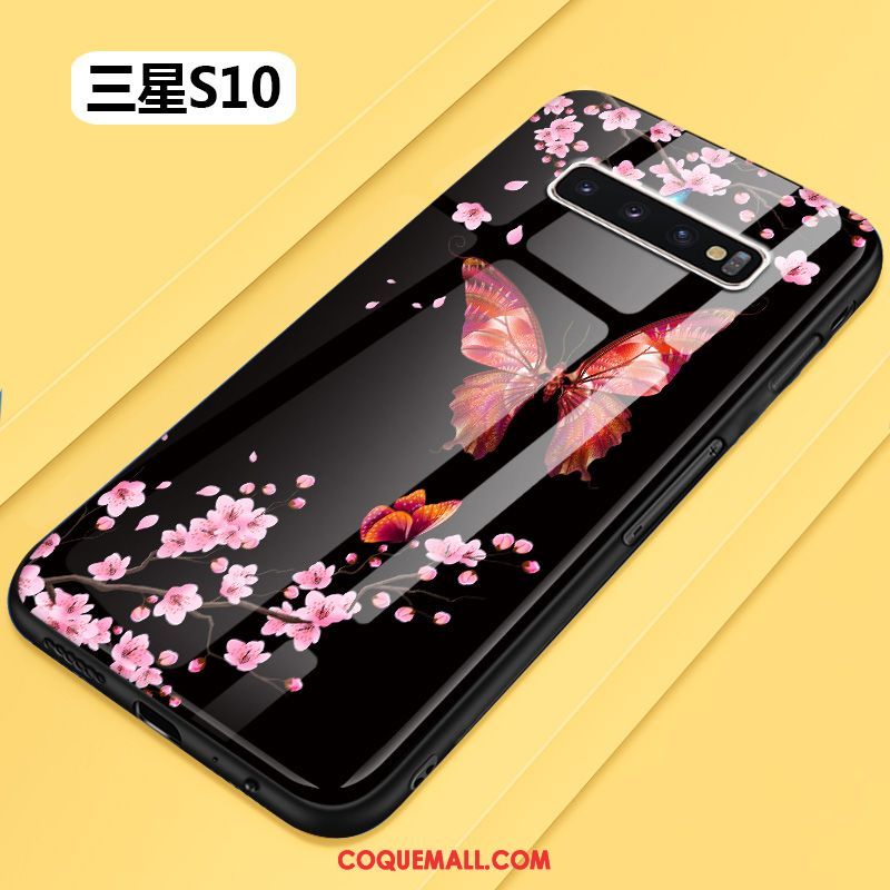 Étui Samsung Galaxy S10 Personnalité Créatif Fleur, Coque Samsung Galaxy S10 Incassable Protection