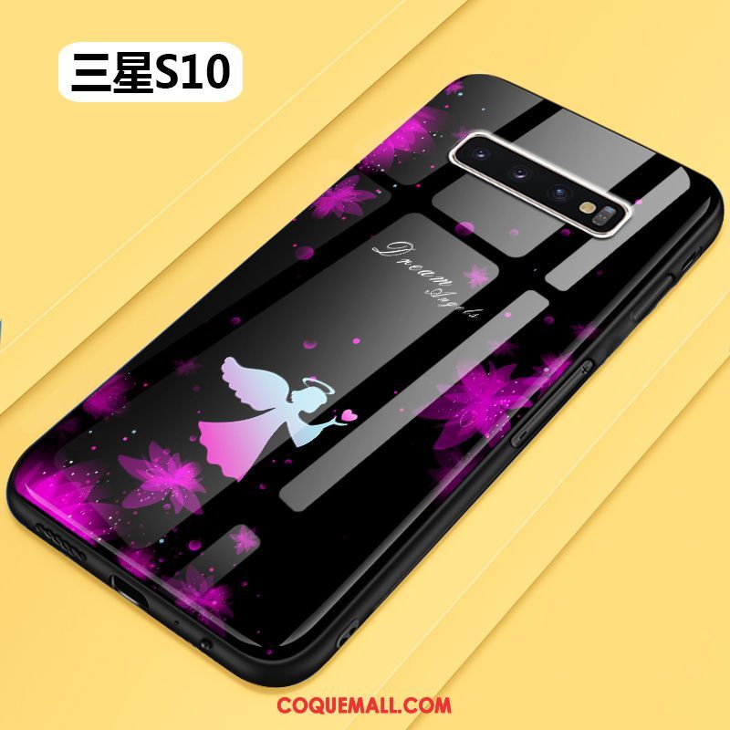 Étui Samsung Galaxy S10 Personnalité Créatif Fleur, Coque Samsung Galaxy S10 Incassable Protection