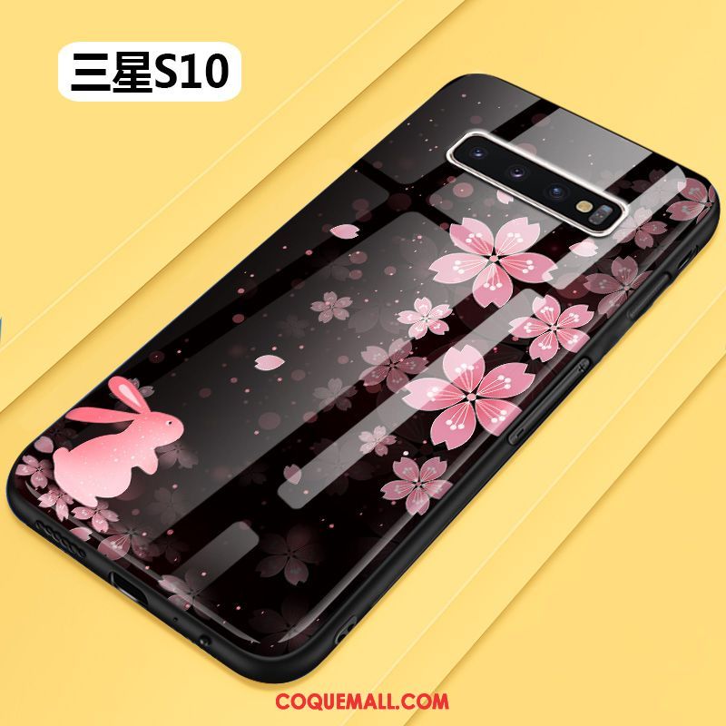 Étui Samsung Galaxy S10 Personnalité Créatif Fleur, Coque Samsung Galaxy S10 Incassable Protection