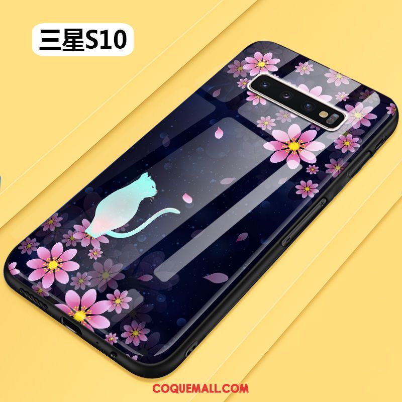 Étui Samsung Galaxy S10 Personnalité Créatif Fleur, Coque Samsung Galaxy S10 Incassable Protection