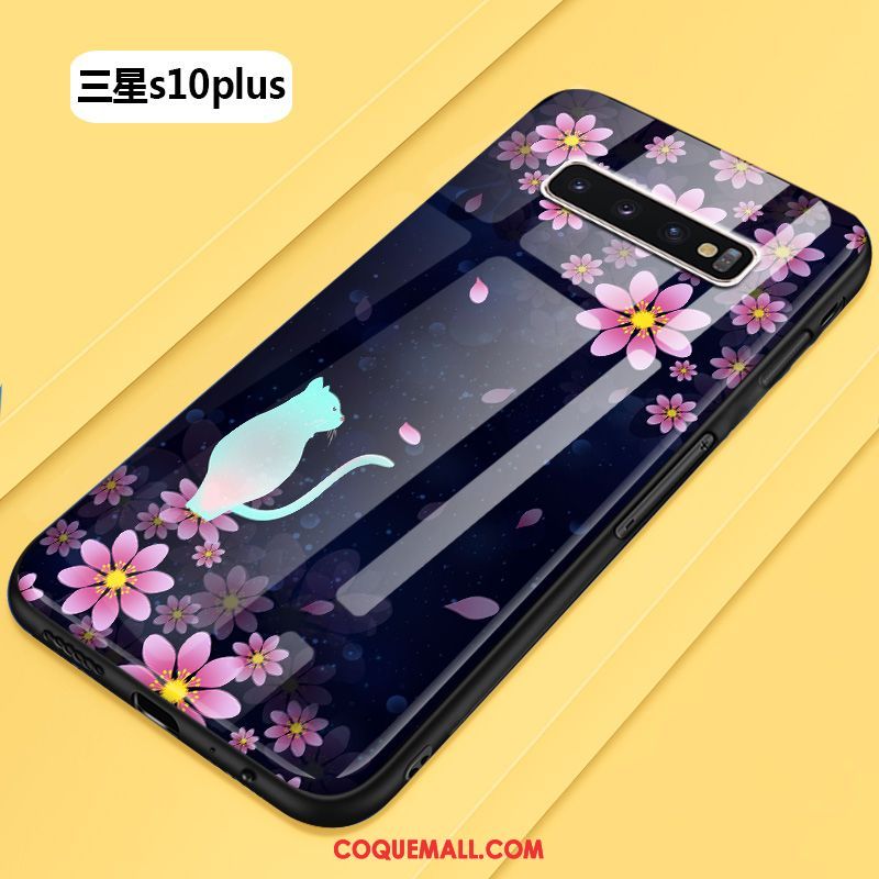 Étui Samsung Galaxy S10 Personnalité Créatif Fleur, Coque Samsung Galaxy S10 Incassable Protection