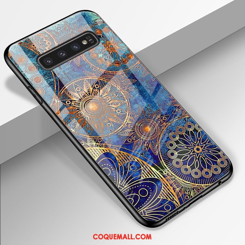 Étui Samsung Galaxy S10 Protection Bleu Tendance, Coque Samsung Galaxy S10 Tout Compris Téléphone Portable