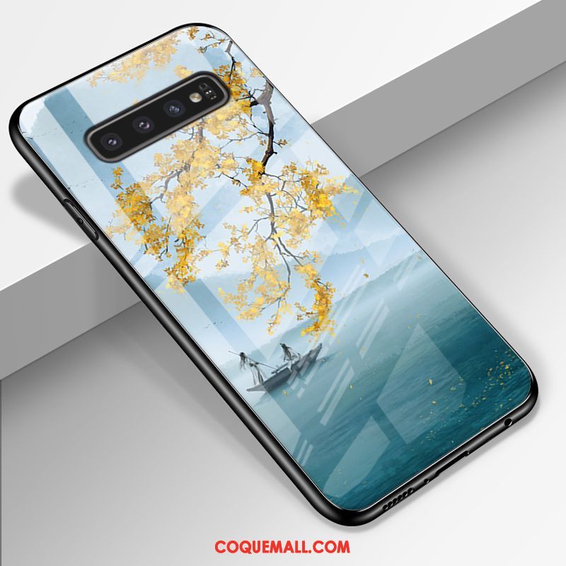 Étui Samsung Galaxy S10 Protection Bleu Tendance, Coque Samsung Galaxy S10 Tout Compris Téléphone Portable