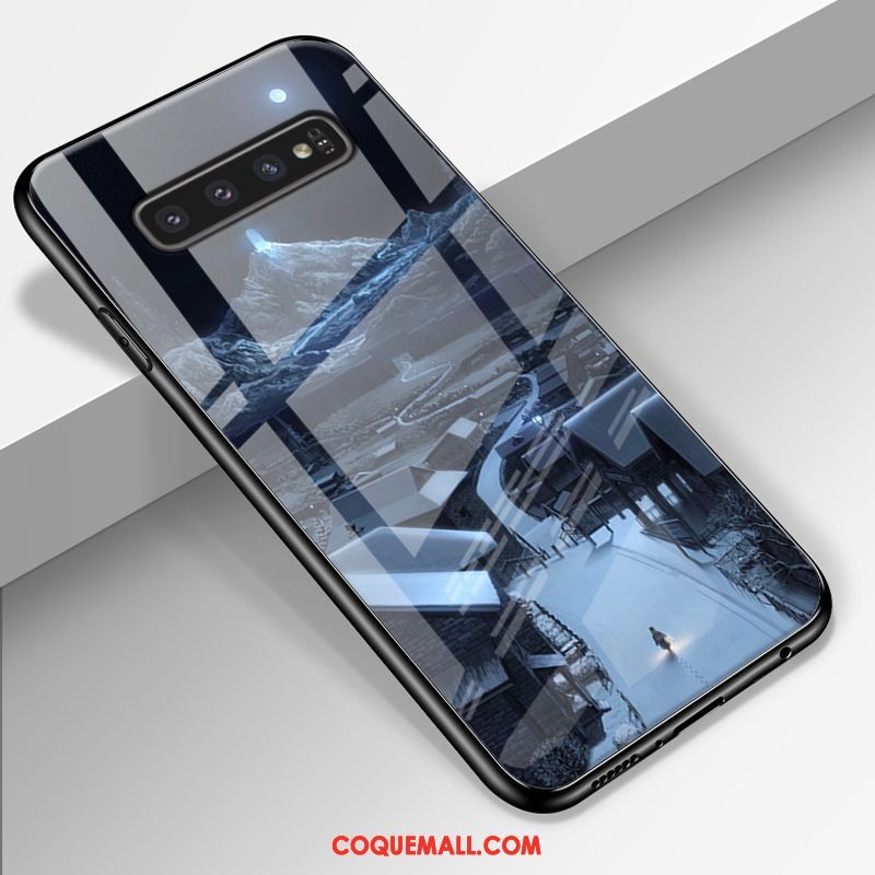 Étui Samsung Galaxy S10 Protection Bleu Tendance, Coque Samsung Galaxy S10 Tout Compris Téléphone Portable