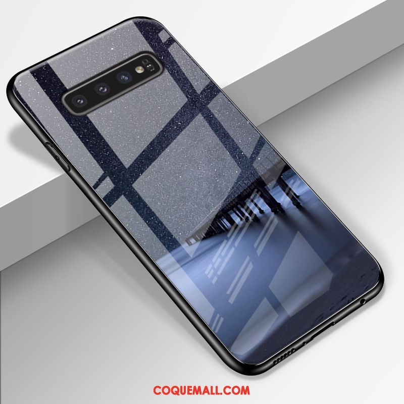 Étui Samsung Galaxy S10 Protection Bleu Tendance, Coque Samsung Galaxy S10 Tout Compris Téléphone Portable