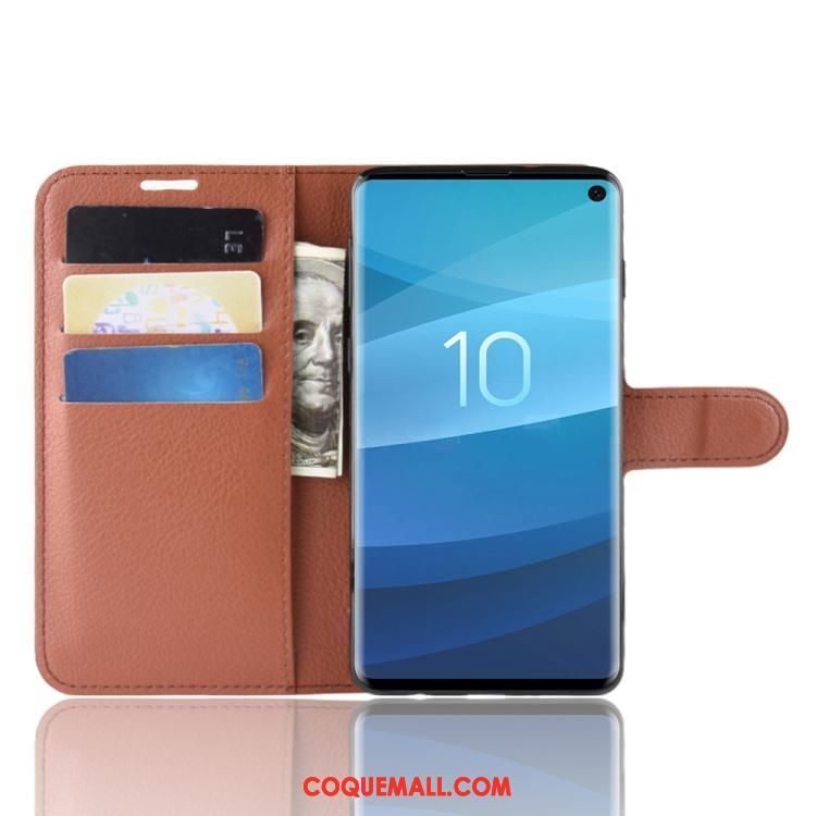 Étui Samsung Galaxy S10+ Protection En Cuir Étoile, Coque Samsung Galaxy S10+ Portefeuille Business