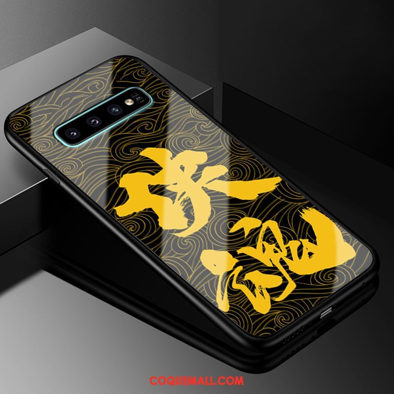 Étui Samsung Galaxy S10 Protection Incassable Tout Compris, Coque Samsung Galaxy S10 Jaune Étoile