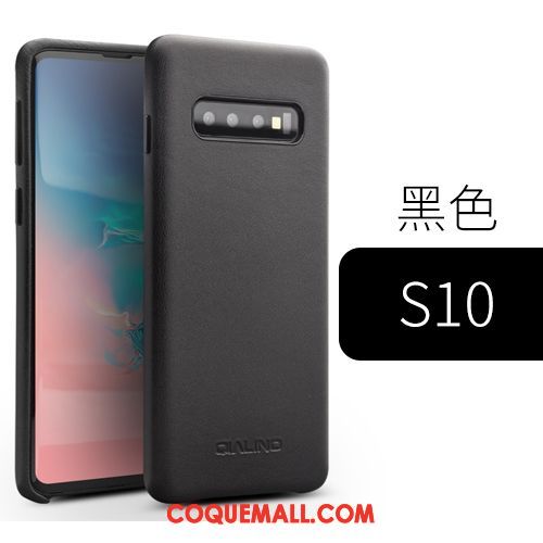 Étui Samsung Galaxy S10 Protection Petit Légères, Coque Samsung Galaxy S10 Téléphone Portable Business Braun