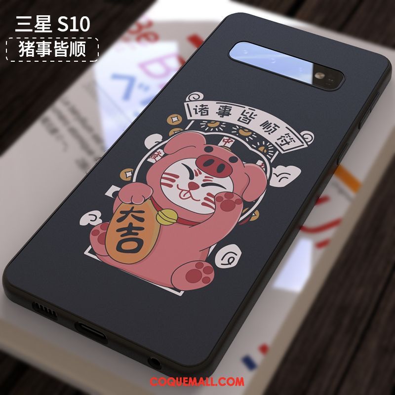 Étui Samsung Galaxy S10 Silicone Fluide Doux Charmant, Coque Samsung Galaxy S10 Étoile Téléphone Portable