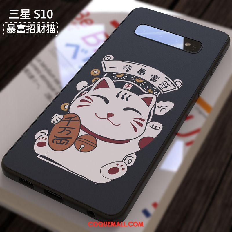 Étui Samsung Galaxy S10 Silicone Fluide Doux Charmant, Coque Samsung Galaxy S10 Étoile Téléphone Portable