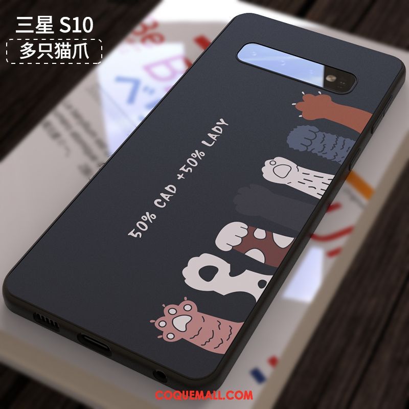 Étui Samsung Galaxy S10 Silicone Fluide Doux Charmant, Coque Samsung Galaxy S10 Étoile Téléphone Portable