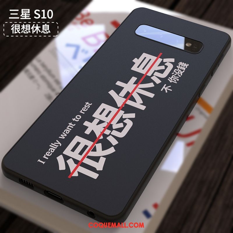 Étui Samsung Galaxy S10 Silicone Fluide Doux Charmant, Coque Samsung Galaxy S10 Étoile Téléphone Portable