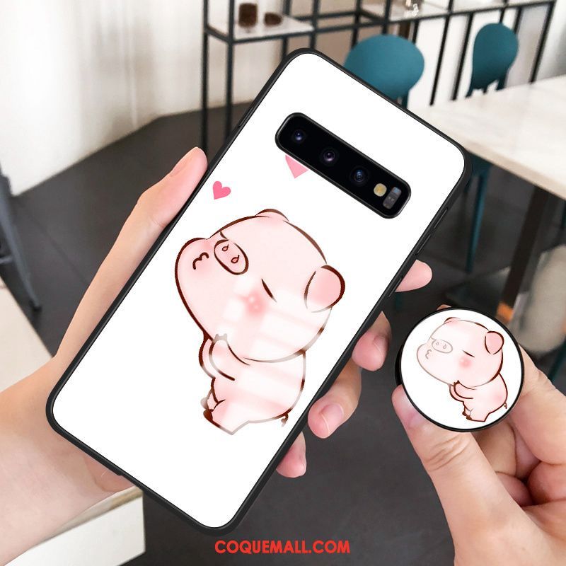 Étui Samsung Galaxy S10 Silicone Verre Trempé Étoile, Coque Samsung Galaxy S10 Personnalité Dessin Animé