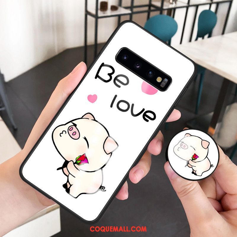 Étui Samsung Galaxy S10 Silicone Verre Trempé Étoile, Coque Samsung Galaxy S10 Personnalité Dessin Animé