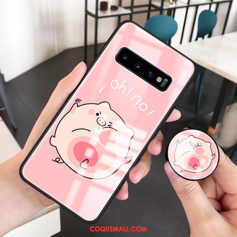 Étui Samsung Galaxy S10 Silicone Verre Trempé Étoile, Coque Samsung Galaxy S10 Personnalité Dessin Animé