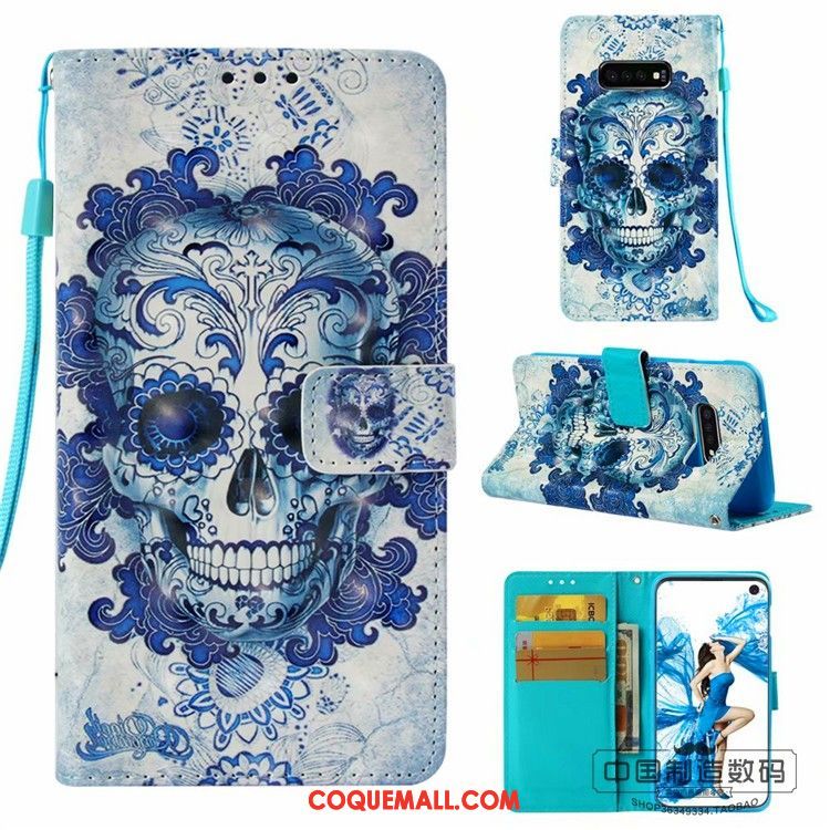 Étui Samsung Galaxy S10+ Silicone Étoile Clamshell, Coque Samsung Galaxy S10+ Protection Fluide Doux