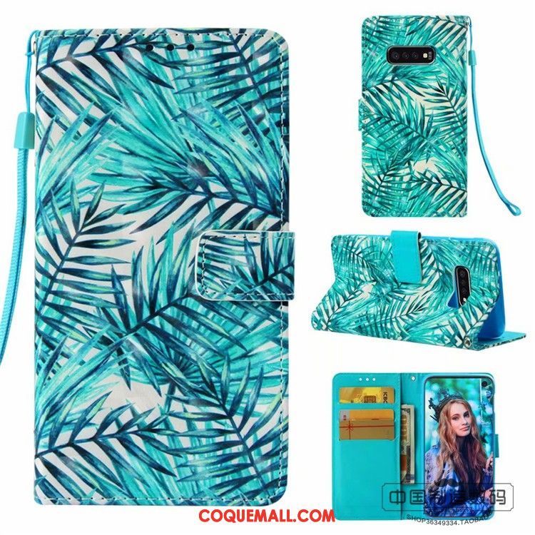 Étui Samsung Galaxy S10+ Silicone Étoile Clamshell, Coque Samsung Galaxy S10+ Protection Fluide Doux