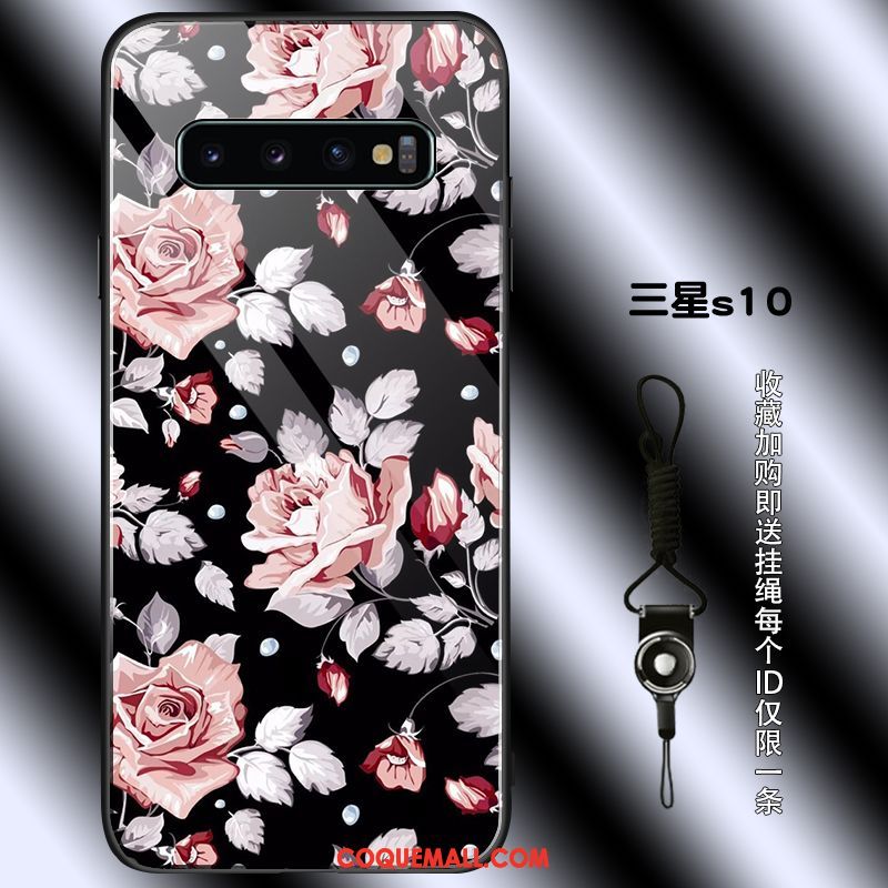 Étui Samsung Galaxy S10 Simple Rose Étoile, Coque Samsung Galaxy S10 Silicone Incassable