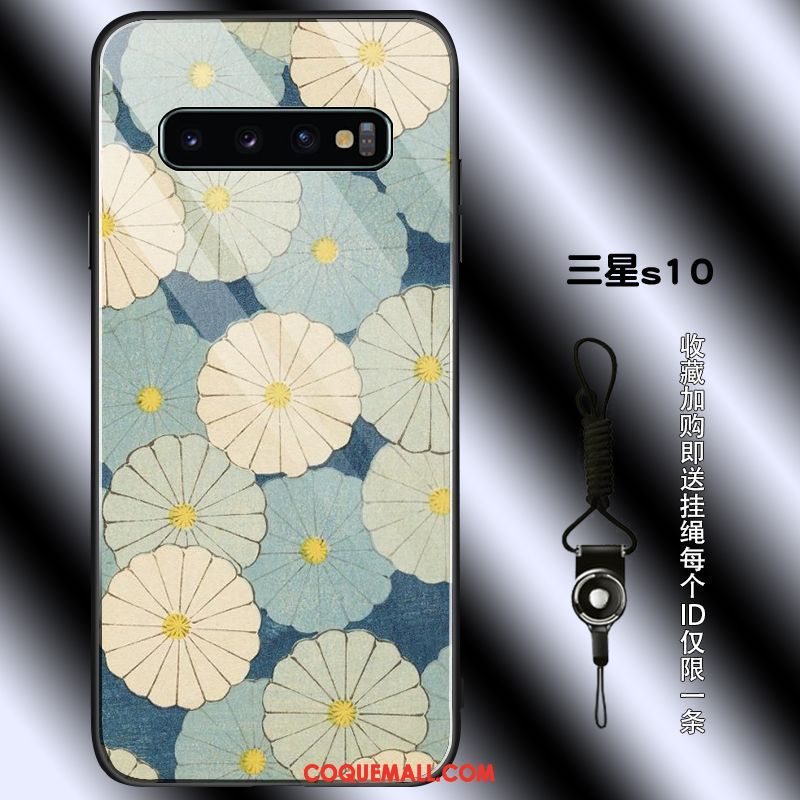 Étui Samsung Galaxy S10 Simple Rose Étoile, Coque Samsung Galaxy S10 Silicone Incassable