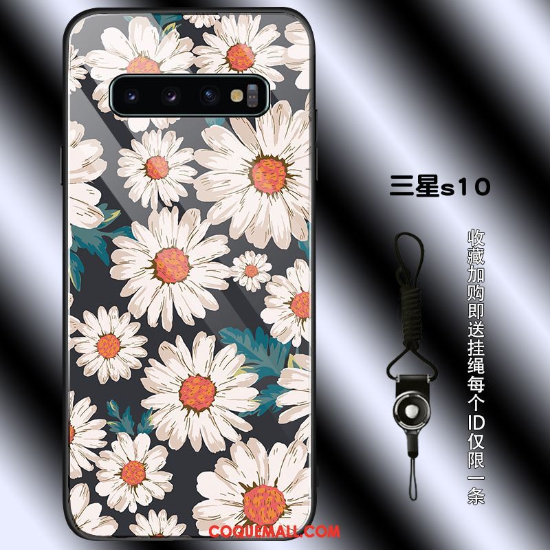 Étui Samsung Galaxy S10 Simple Rose Étoile, Coque Samsung Galaxy S10 Silicone Incassable