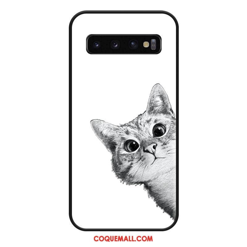 Étui Samsung Galaxy S10+ Tout Compris Chat Marque De Tendance, Coque Samsung Galaxy S10+ Amoureux Étoile