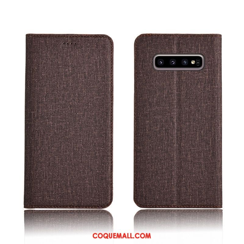 Étui Samsung Galaxy S10 Tout Compris Fluide Doux Gris, Coque Samsung Galaxy S10 Étoile En Cuir