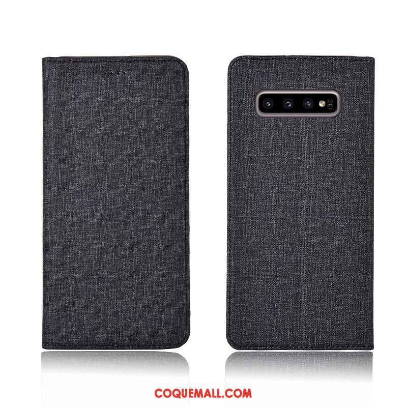 Étui Samsung Galaxy S10 Tout Compris Fluide Doux Gris, Coque Samsung Galaxy S10 Étoile En Cuir