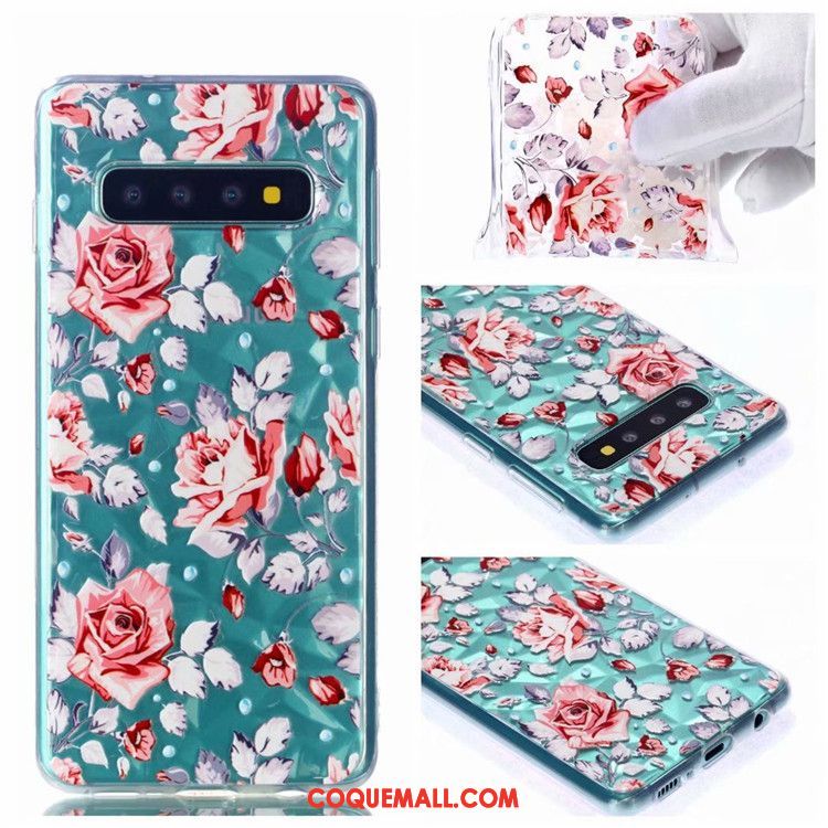 Étui Samsung Galaxy S10 Téléphone Portable Dessin Animé Fluide Doux, Coque Samsung Galaxy S10 Peinture Personnalité