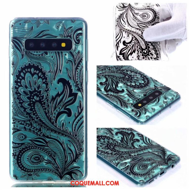 Étui Samsung Galaxy S10 Téléphone Portable Dessin Animé Fluide Doux, Coque Samsung Galaxy S10 Peinture Personnalité
