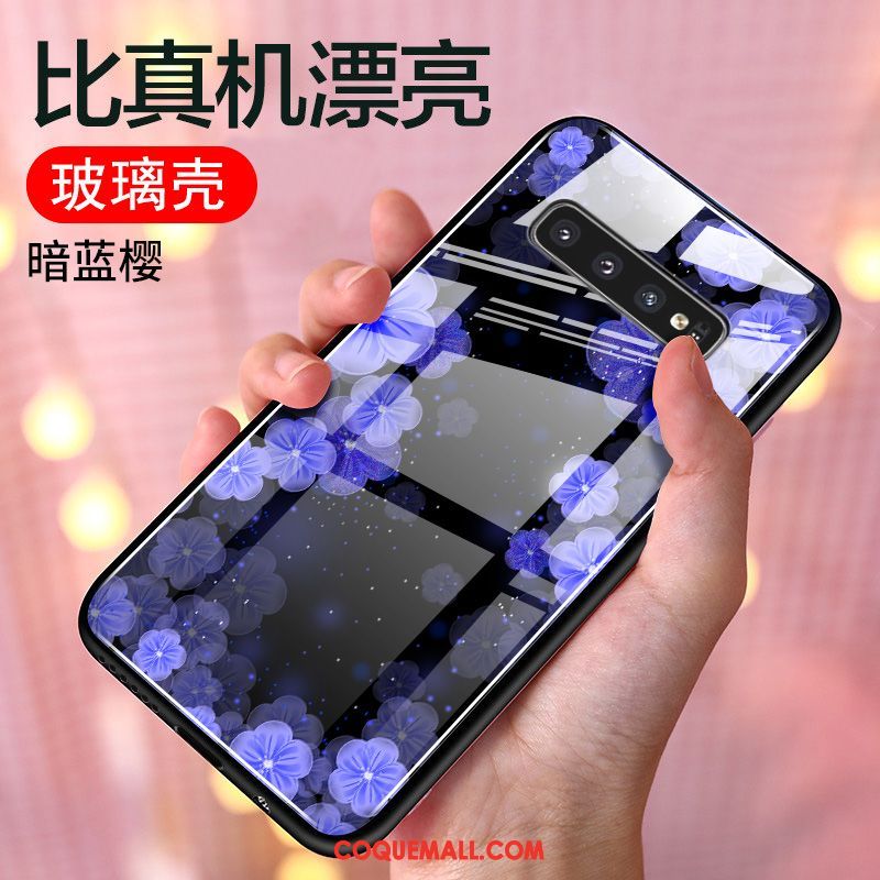 Étui Samsung Galaxy S10 Téléphone Portable Fluide Doux Créatif, Coque Samsung Galaxy S10 Protection Verre