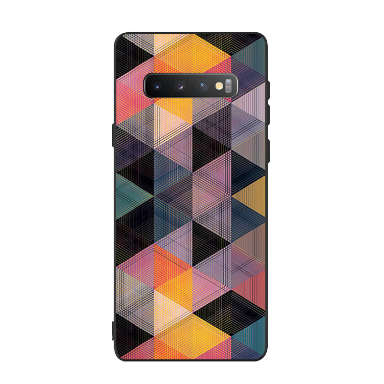 Étui Samsung Galaxy S10 Téléphone Portable Tout Compris Silicone, Coque Samsung Galaxy S10 Géométrie Incassable