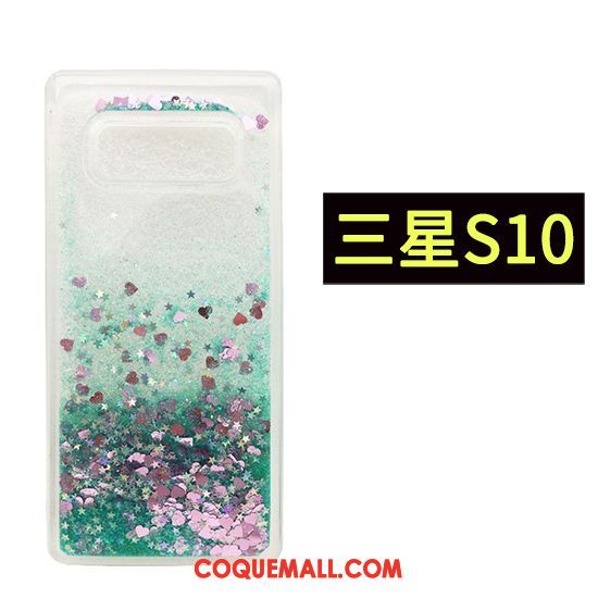 Étui Samsung Galaxy S10 Téléphone Portable Vert Incassable, Coque Samsung Galaxy S10 Ballon Étoile