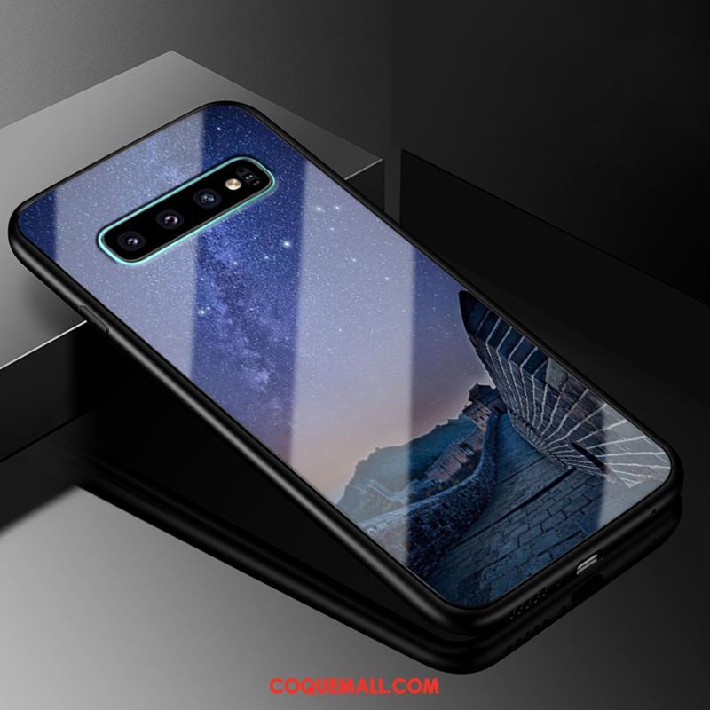 Étui Samsung Galaxy S10+ Verre Difficile Tout Compris, Coque Samsung Galaxy S10+ Téléphone Portable Blanc